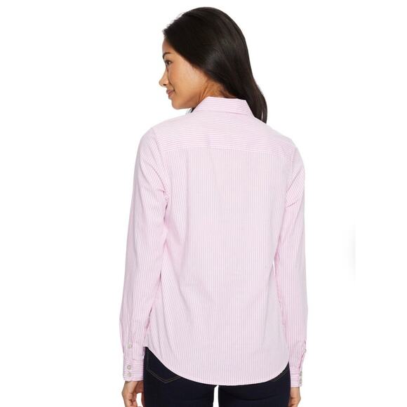 U.S. Polo Assn. Pink Pinstripe Lace Button Down Shirt M - Picture 3 of 13